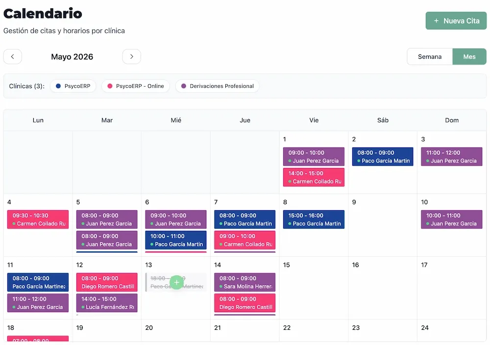 PsycoERP – Calendario