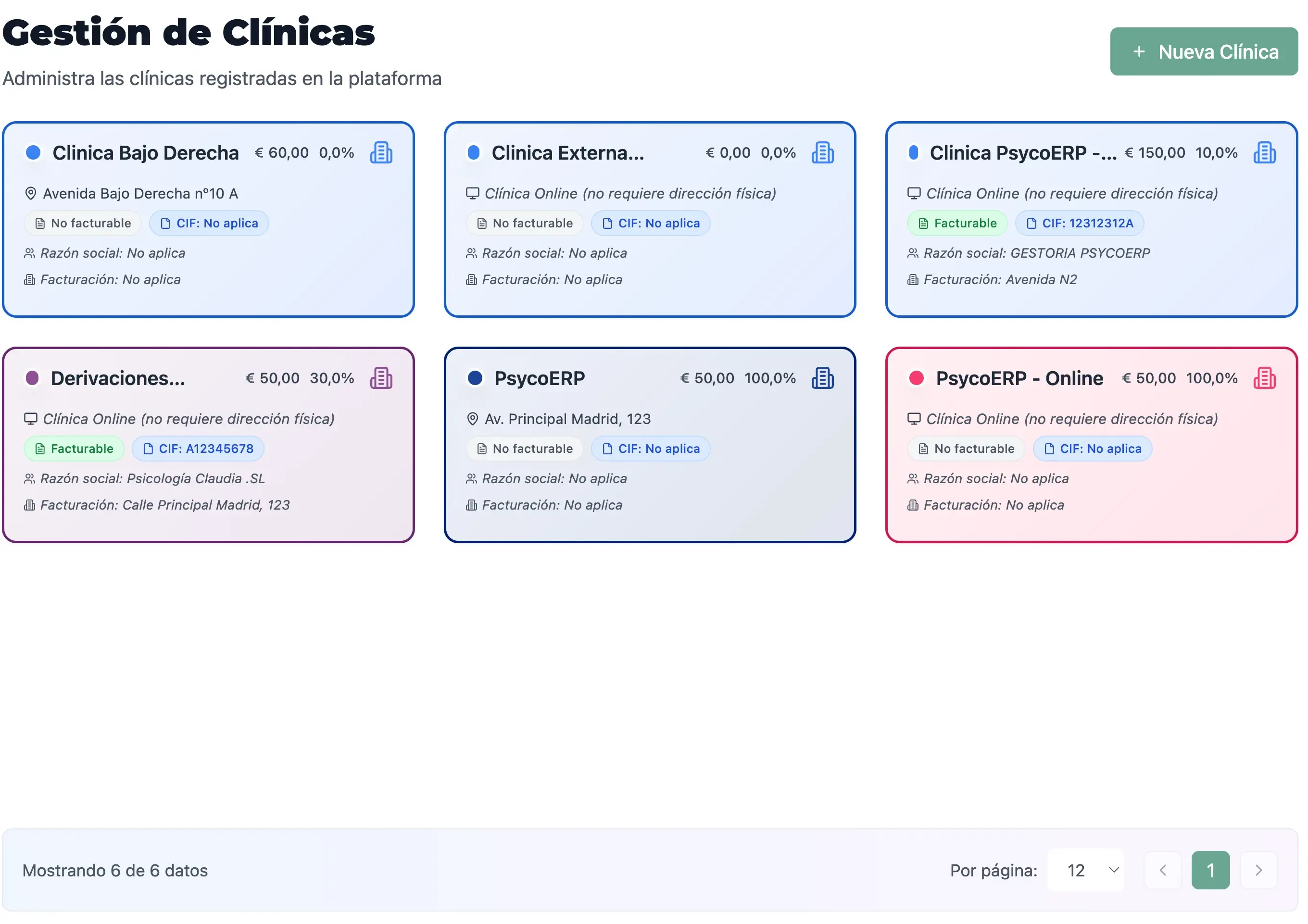 PsycoERP – Clínicas