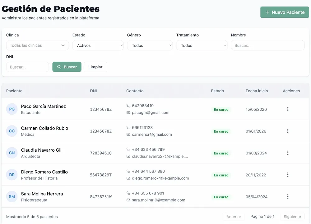 PsycoERP – Gestión de pacientes