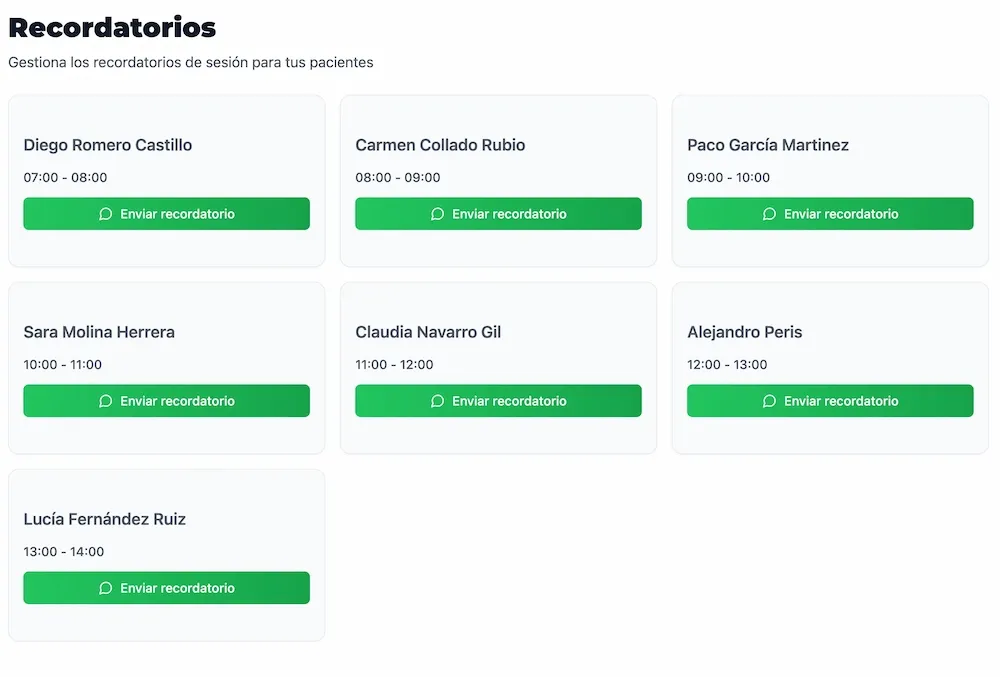 PsycoERP – Recordatorios